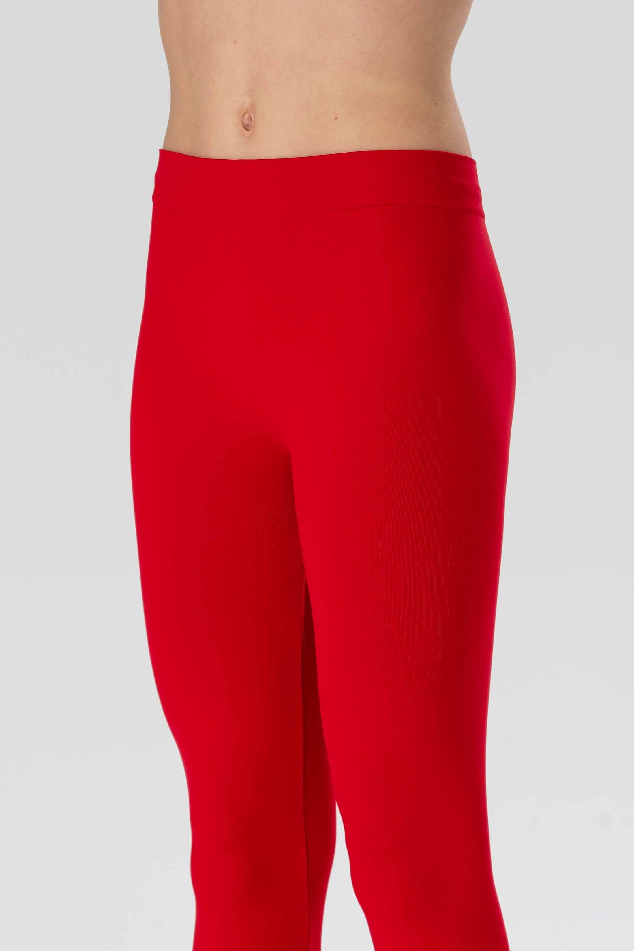 Girl's Long Leggings in Soft Seamless Microfiber, Fluorescent Colors