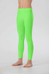 Leggings Lunghi da Bambina in Morbida Microfibra Senza Cuciture, Colori Fluo