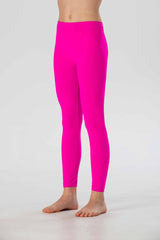 Leggings Lunghi da Bambina in Morbida Microfibra Senza Cuciture, Colori Fluo