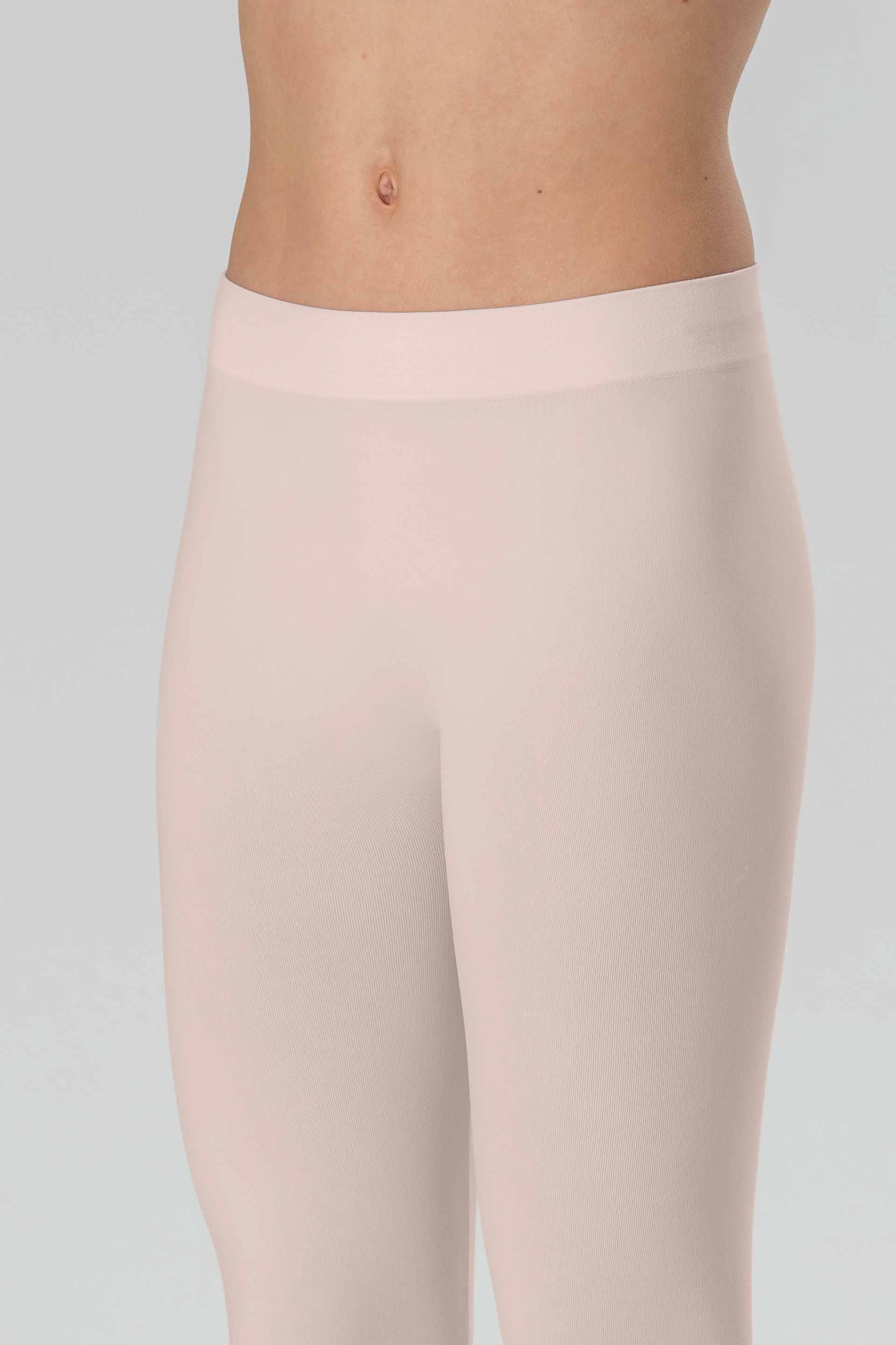 Girl's Long Leggings in Soft Seamless Microfiber, Fluorescent Colors