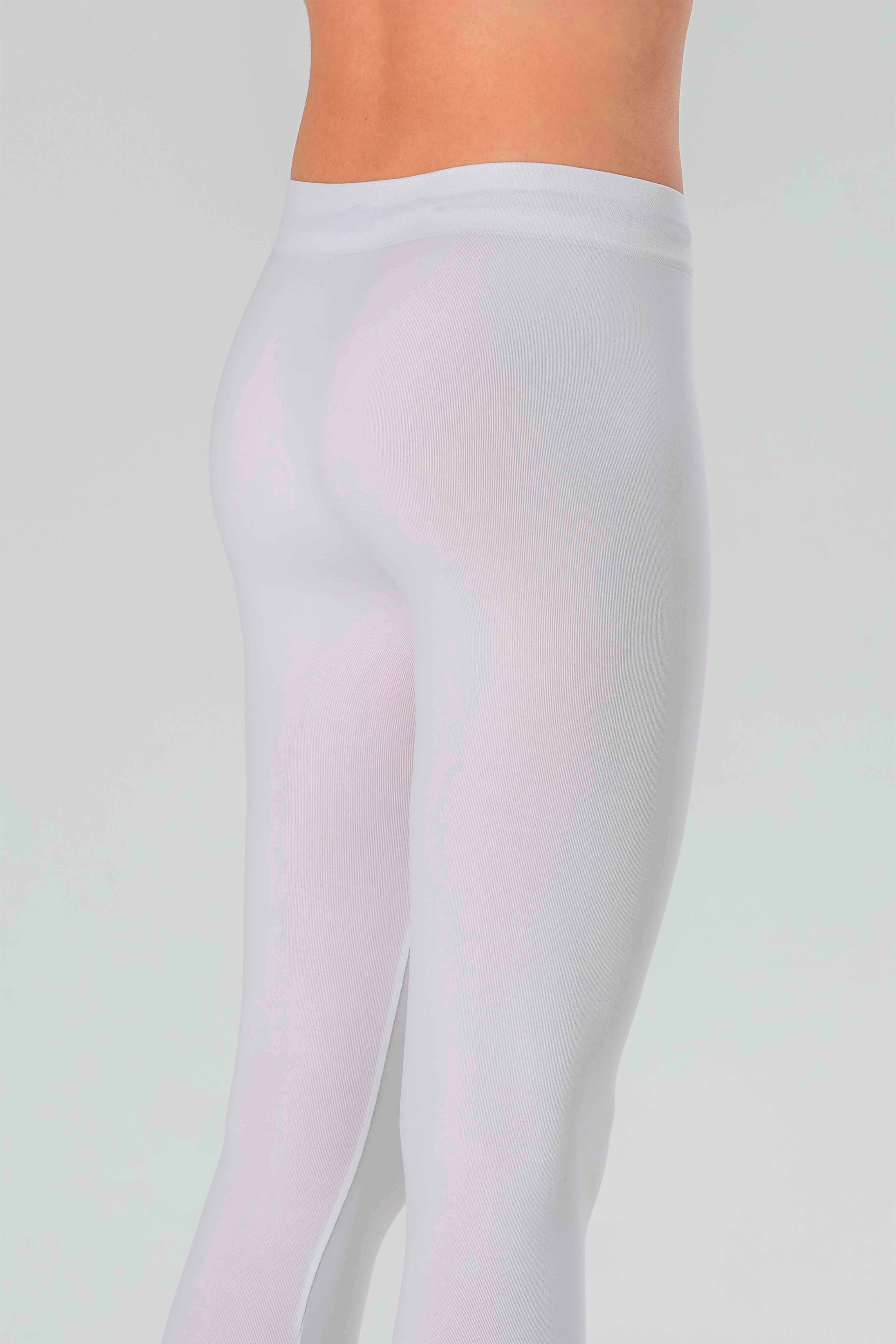 Leggings Medi da Bambina in Morbida Microfibra Senza Cuciture, Colori Fluo