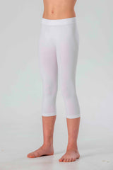 Leggings Medi da Bambina in Morbida Microfibra Senza Cuciture, Colori Fluo