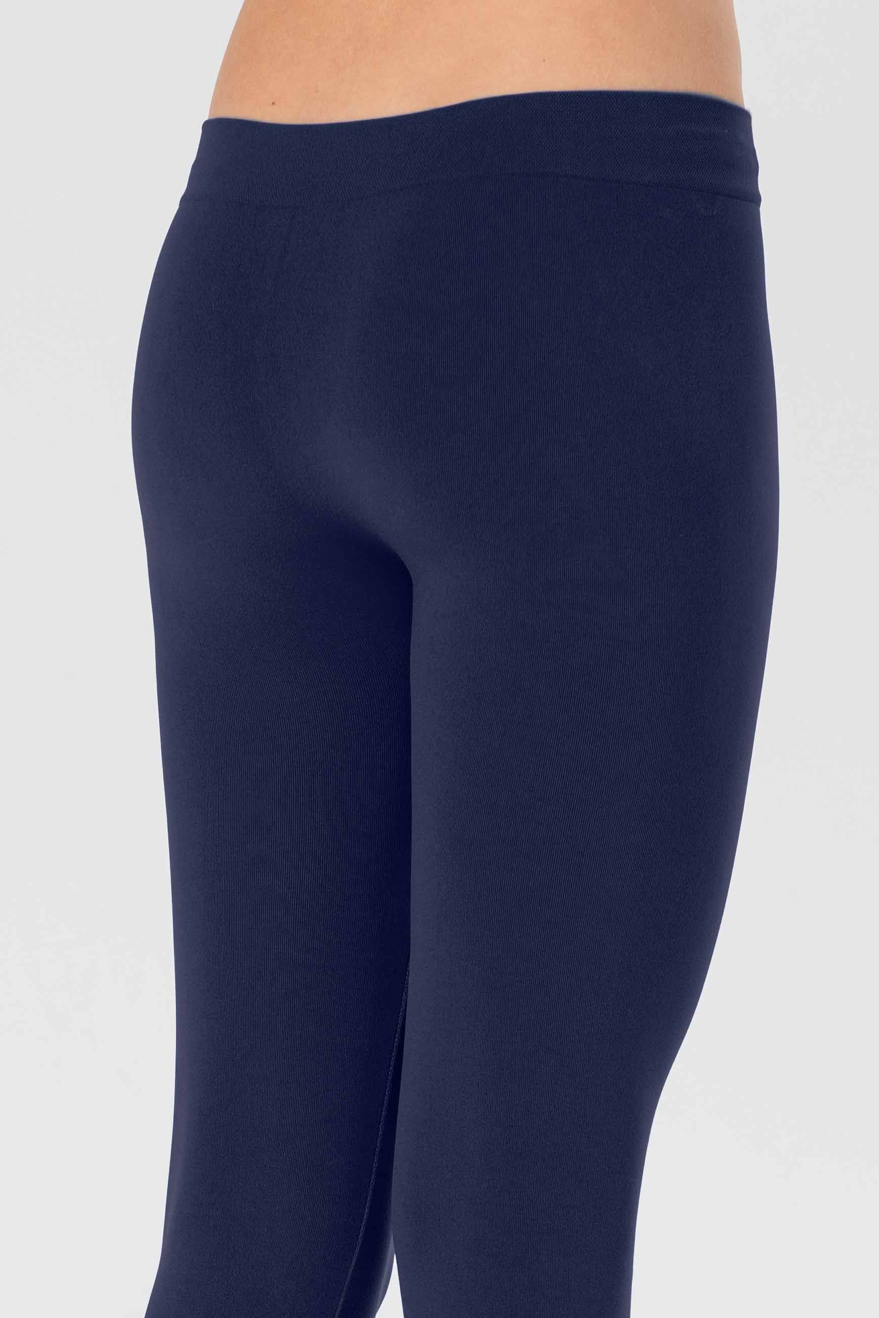 Leggings Medi da Bambina in Morbida Microfibra Senza Cuciture, Colori Fluo