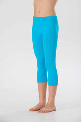 Leggings Medi da Bambina in Morbida Microfibra Senza Cuciture, Colori Fluo