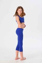 Leggings Medi da Bambina in Morbida Microfibra Senza Cuciture, Colori Fluo