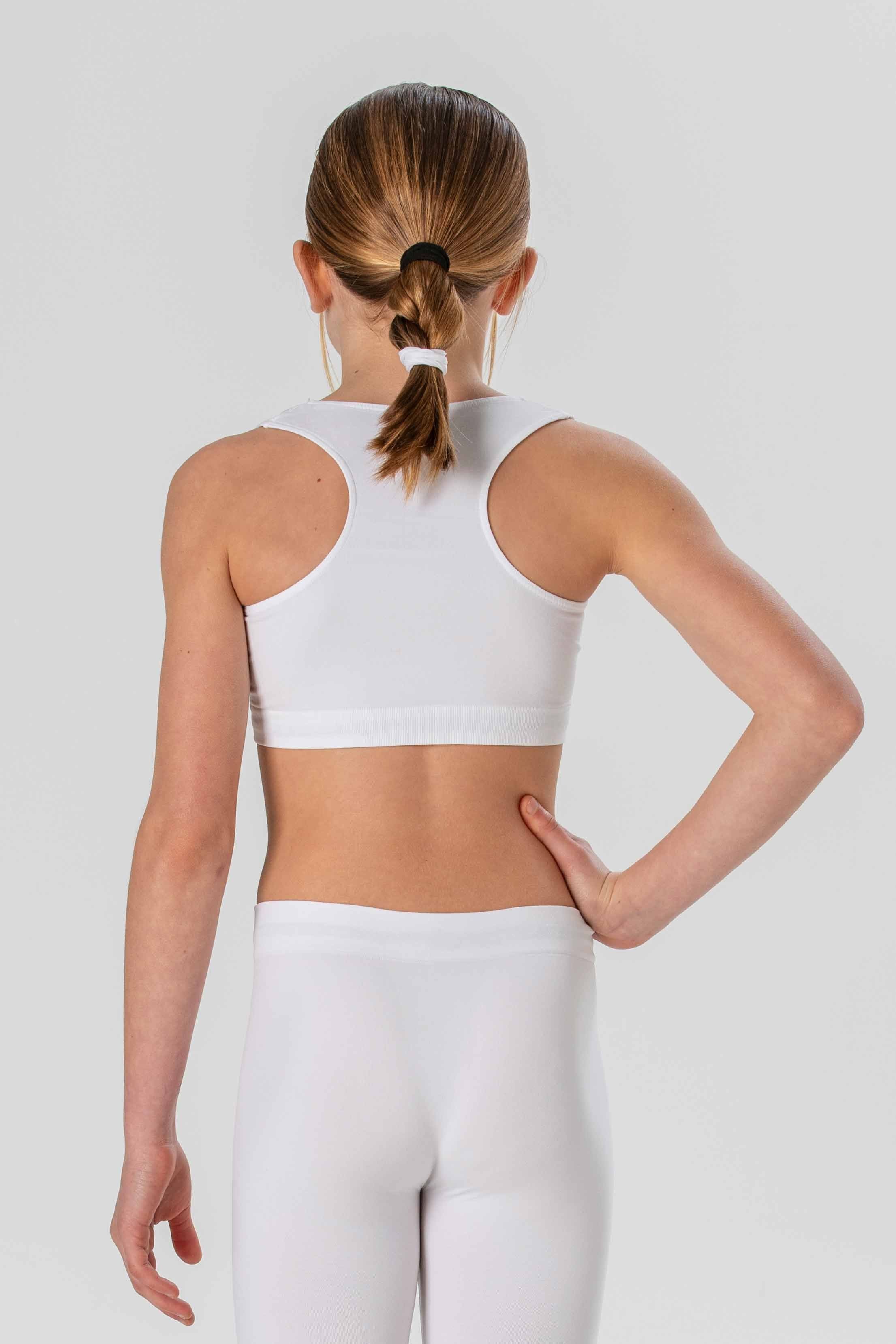 Girls' Olympic Top in Soft, Seamless Microfiber, Fluorescent Colors
