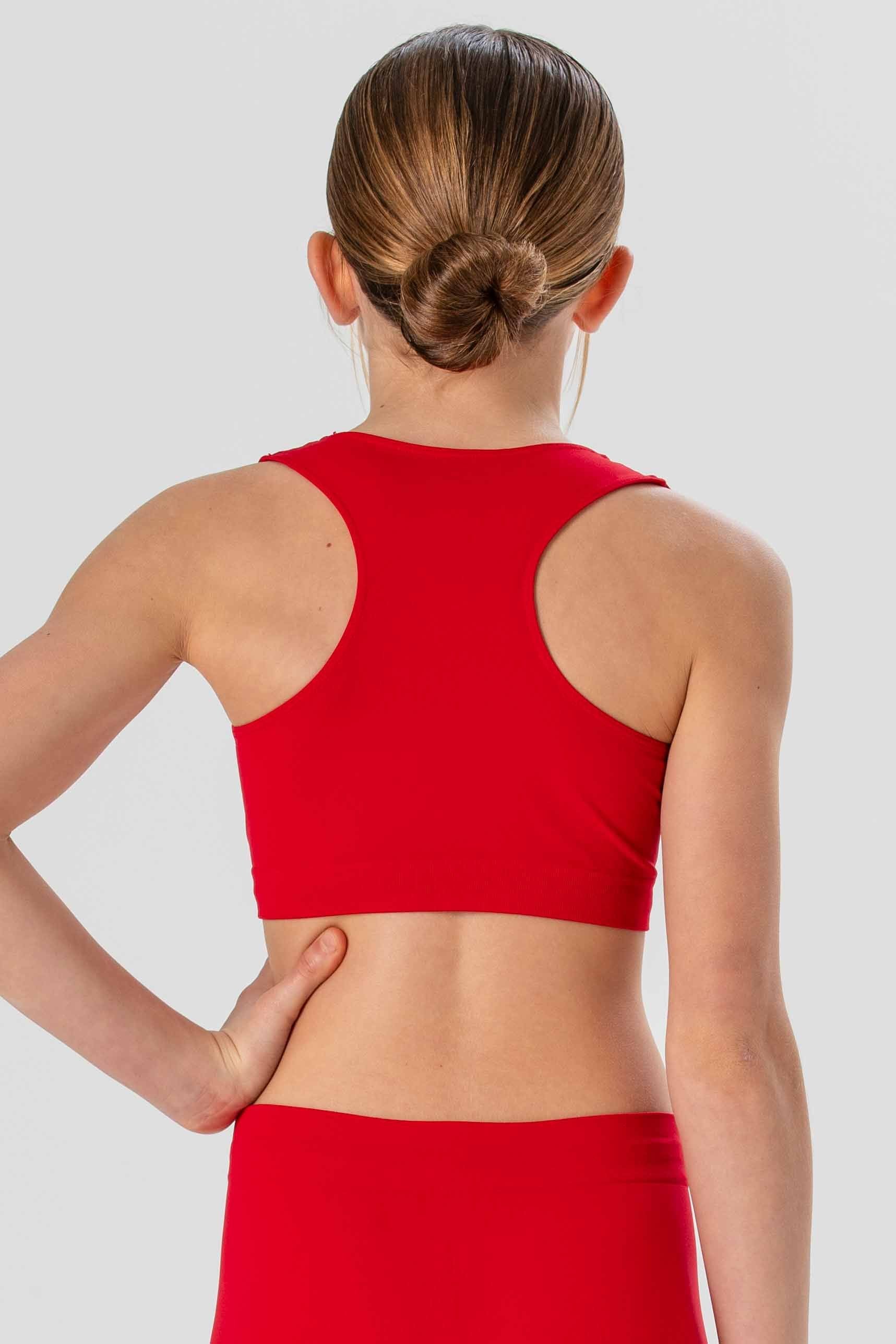 Girls' Olympic Top in Soft, Seamless Microfiber, Fluorescent Colors