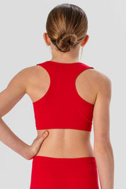 Girls' Olympic Top in Soft, Seamless Microfiber, Fluorescent Colors