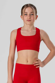 Girls' Olympic Top in Soft, Seamless Microfiber, Fluorescent Colors