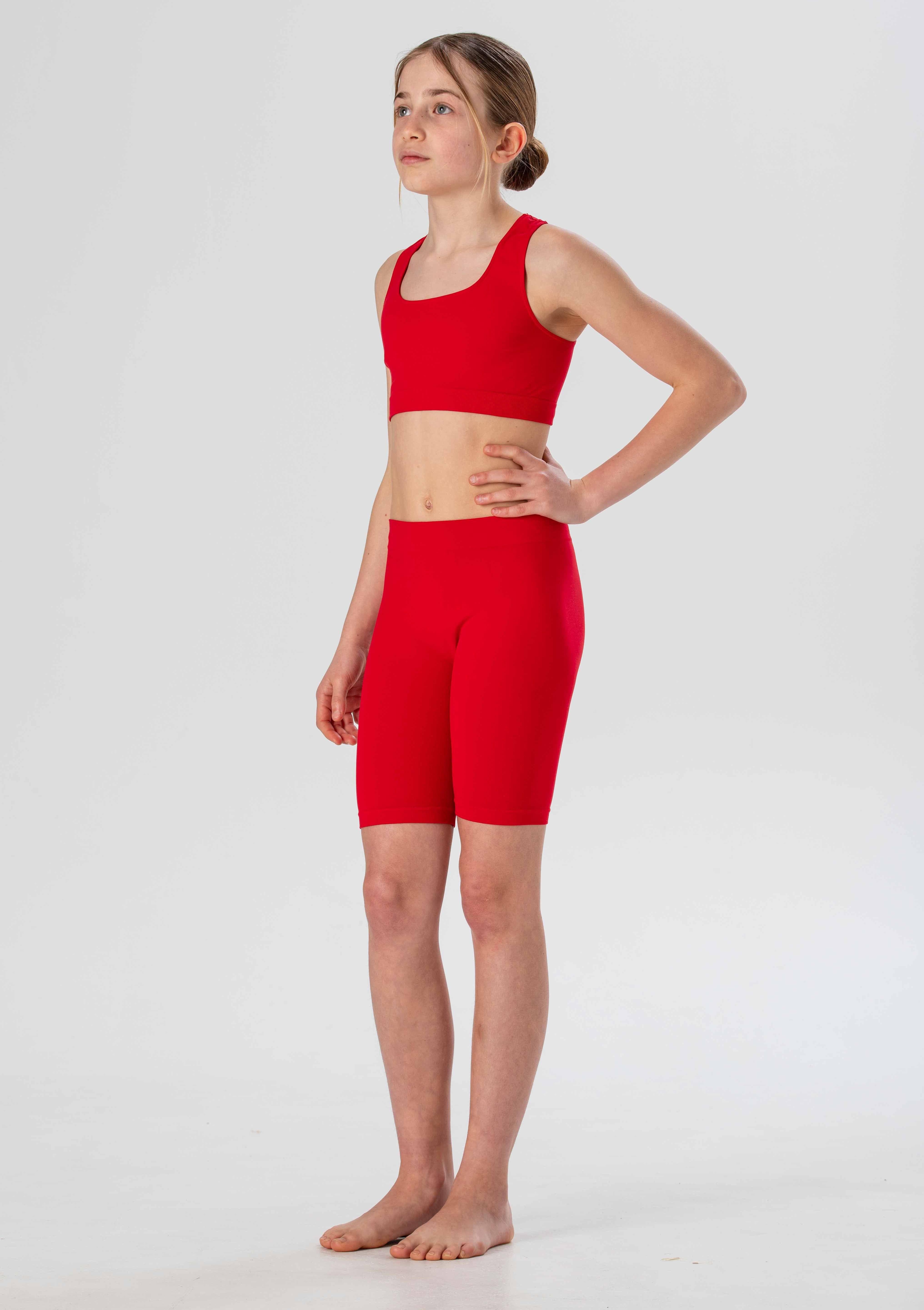 Girls' Olympic Top in Soft, Seamless Microfiber, Fluorescent Colors