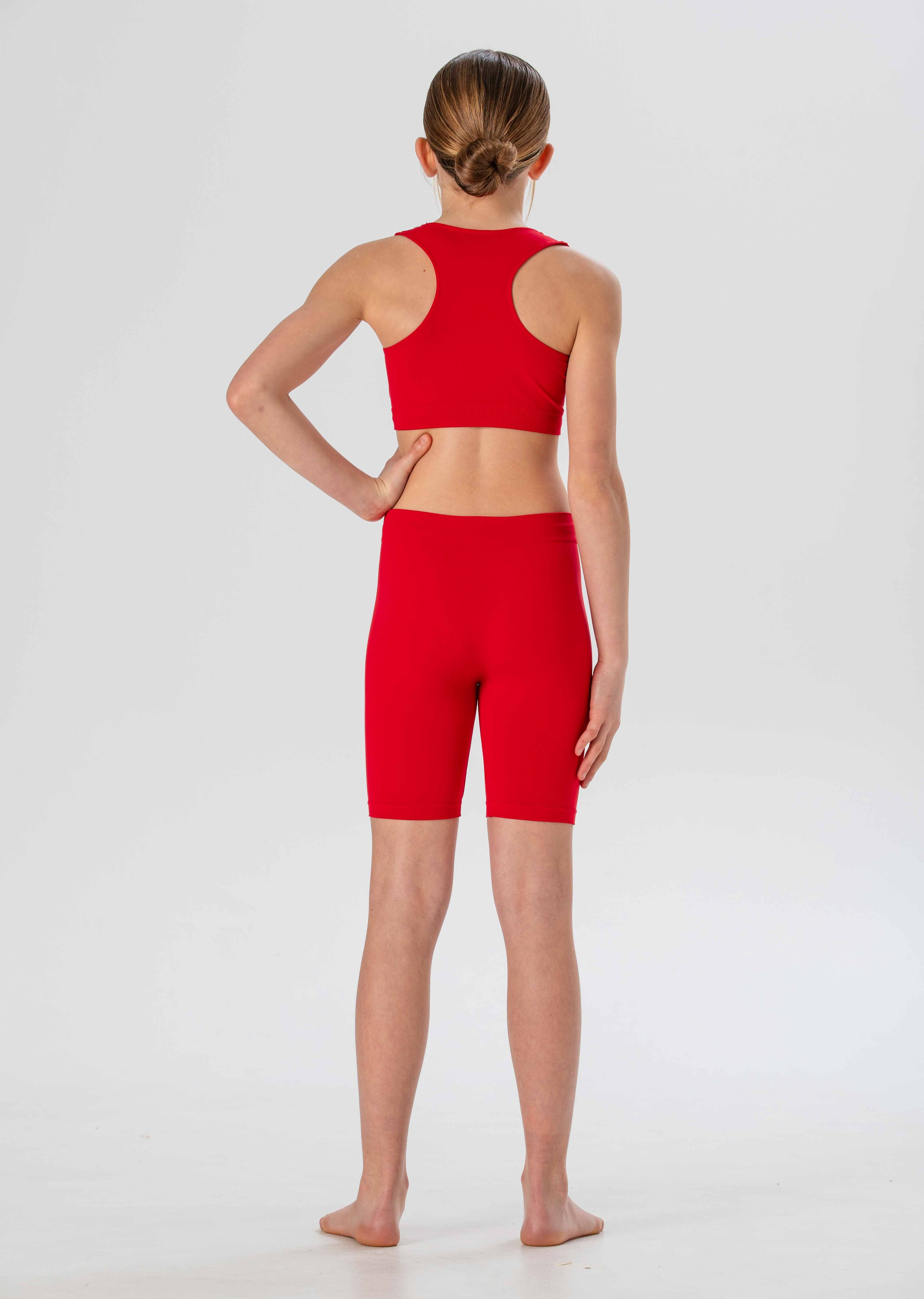 Girls' Olympic Top in Soft, Seamless Microfiber, Fluorescent Colors