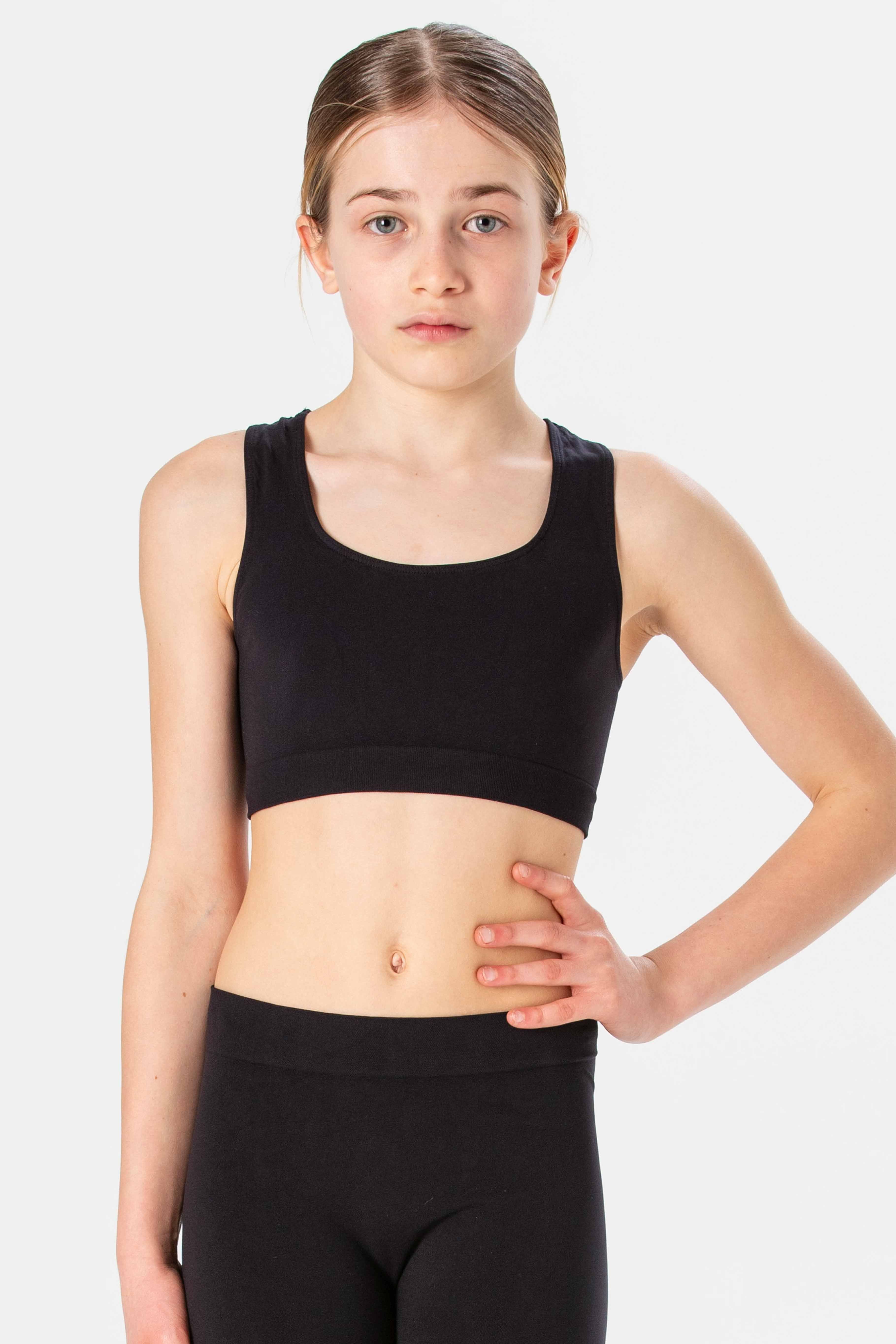 Girls' Olympic Top in Soft, Seamless Microfiber, Fluorescent Colors