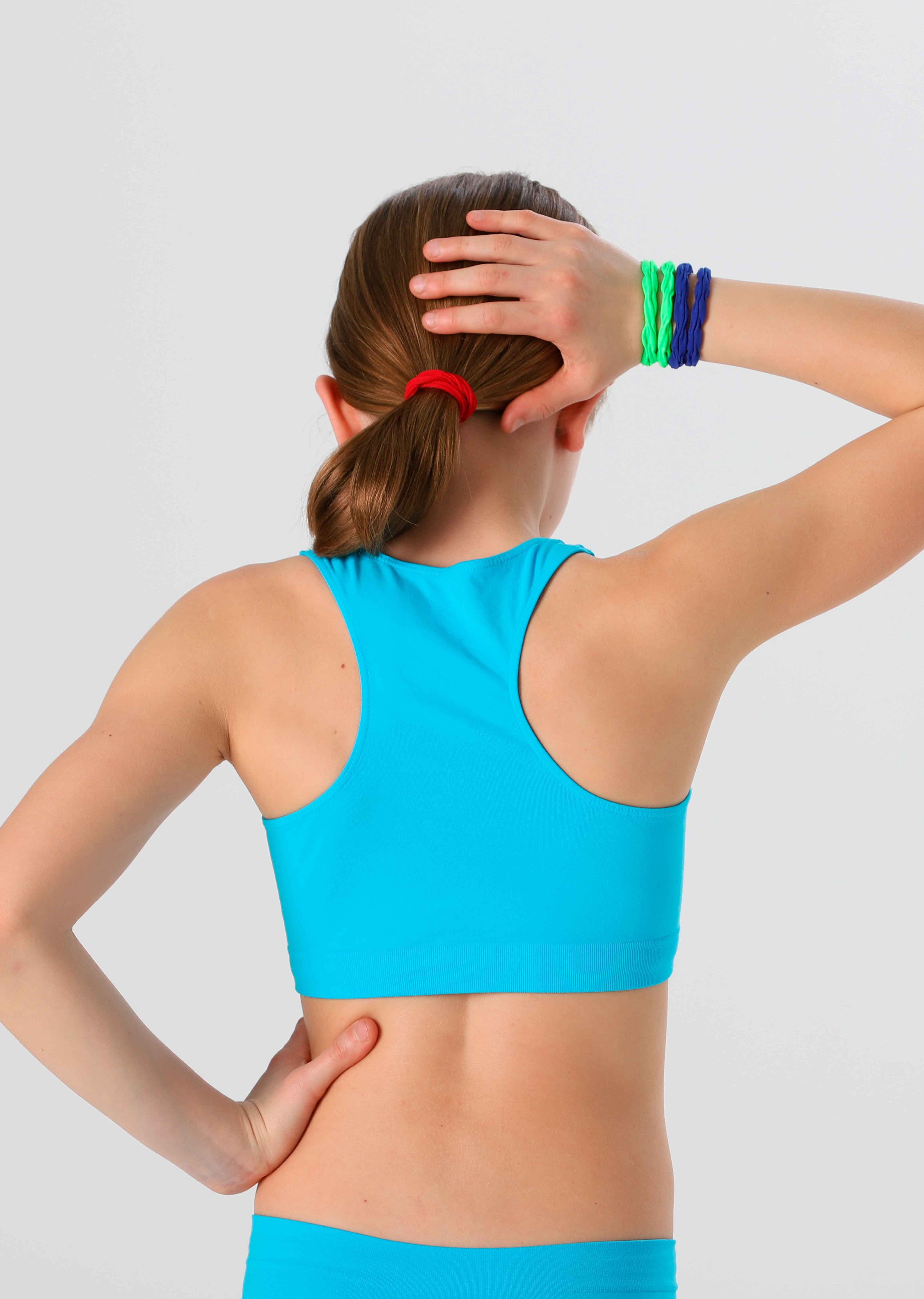 Girls' Olympic Top in Soft, Seamless Microfiber, Fluorescent Colors