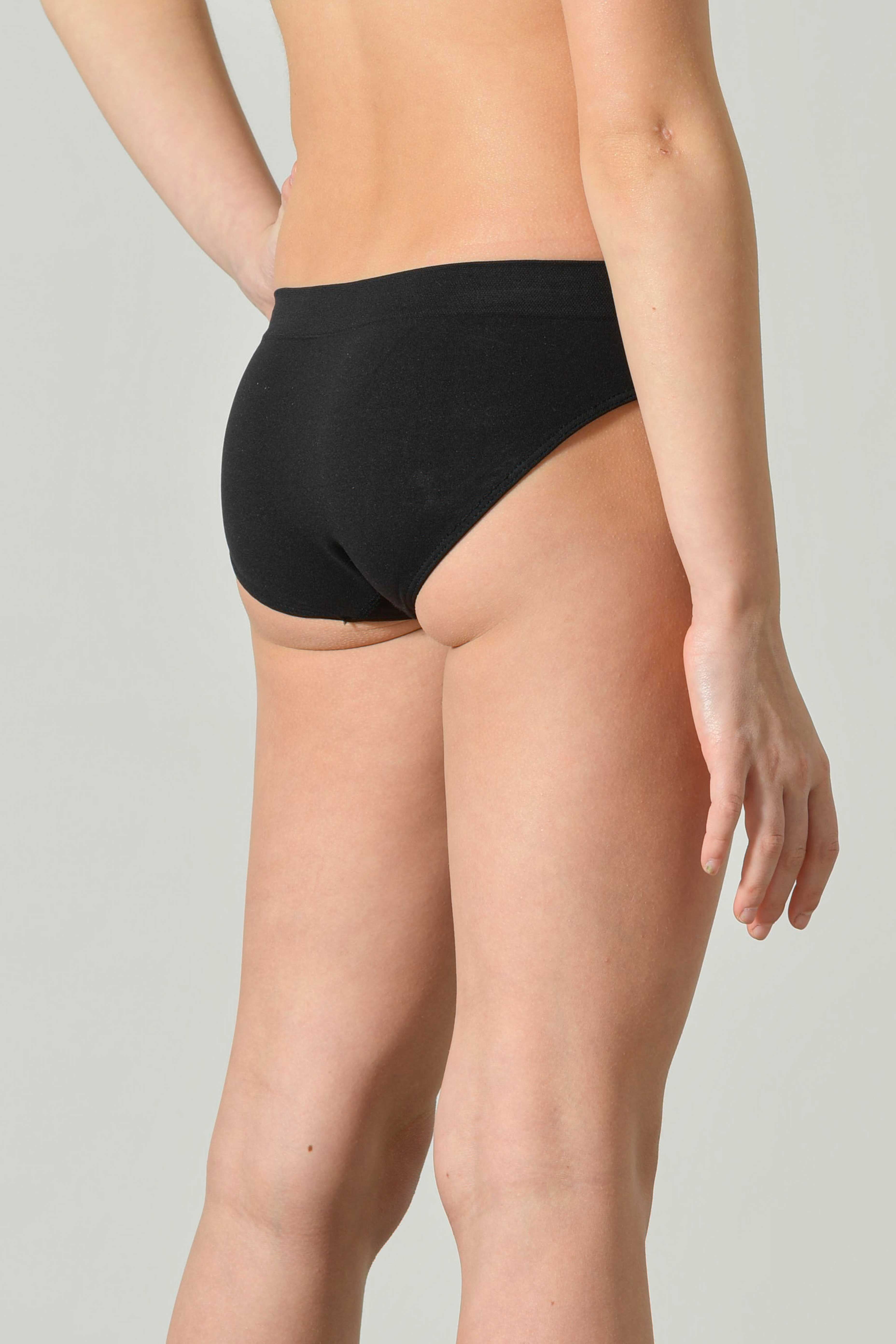 Girls' Seamless Microfiber Briefs, Neon Colors