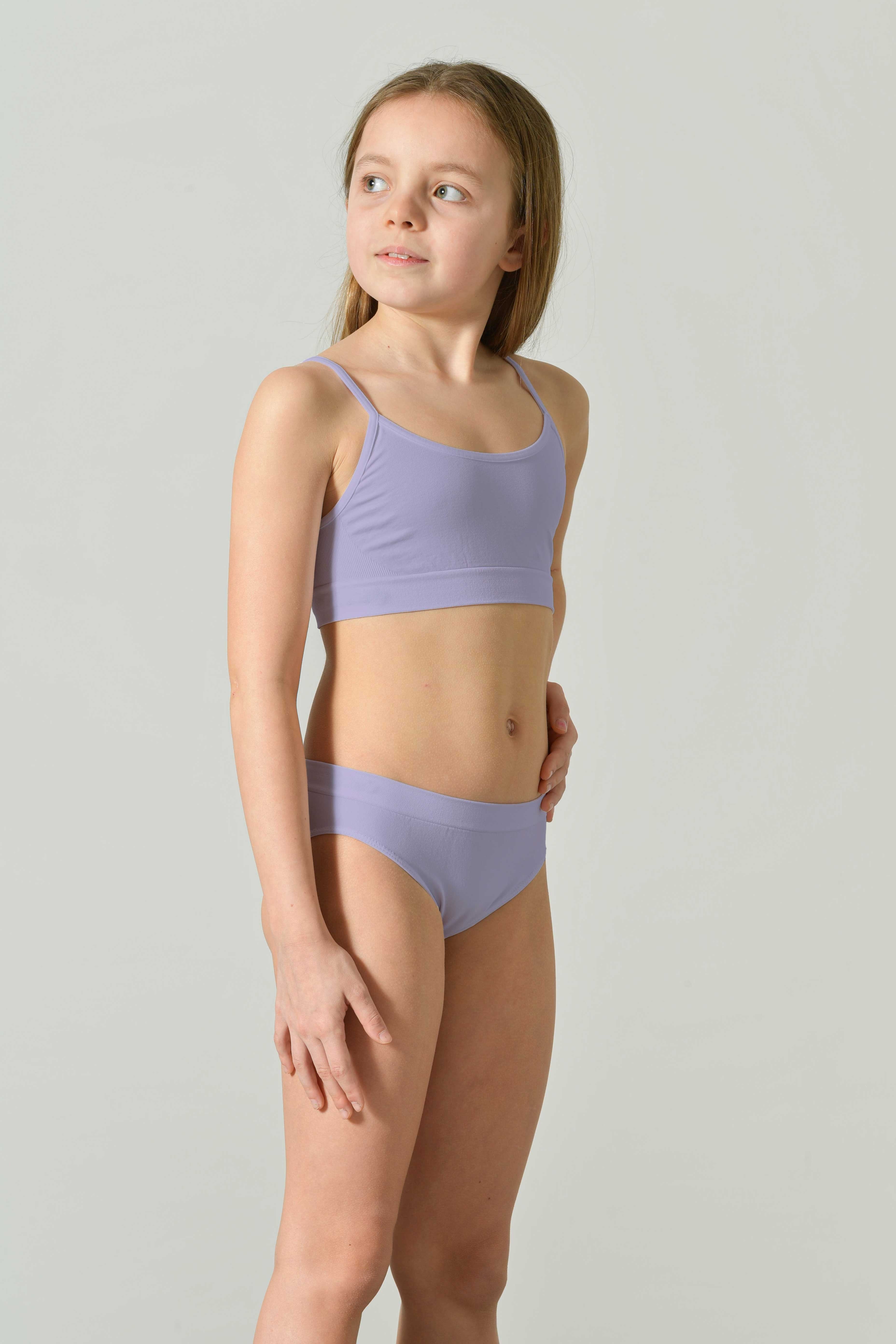 Girls' Seamless Microfiber Briefs, Neon Colors