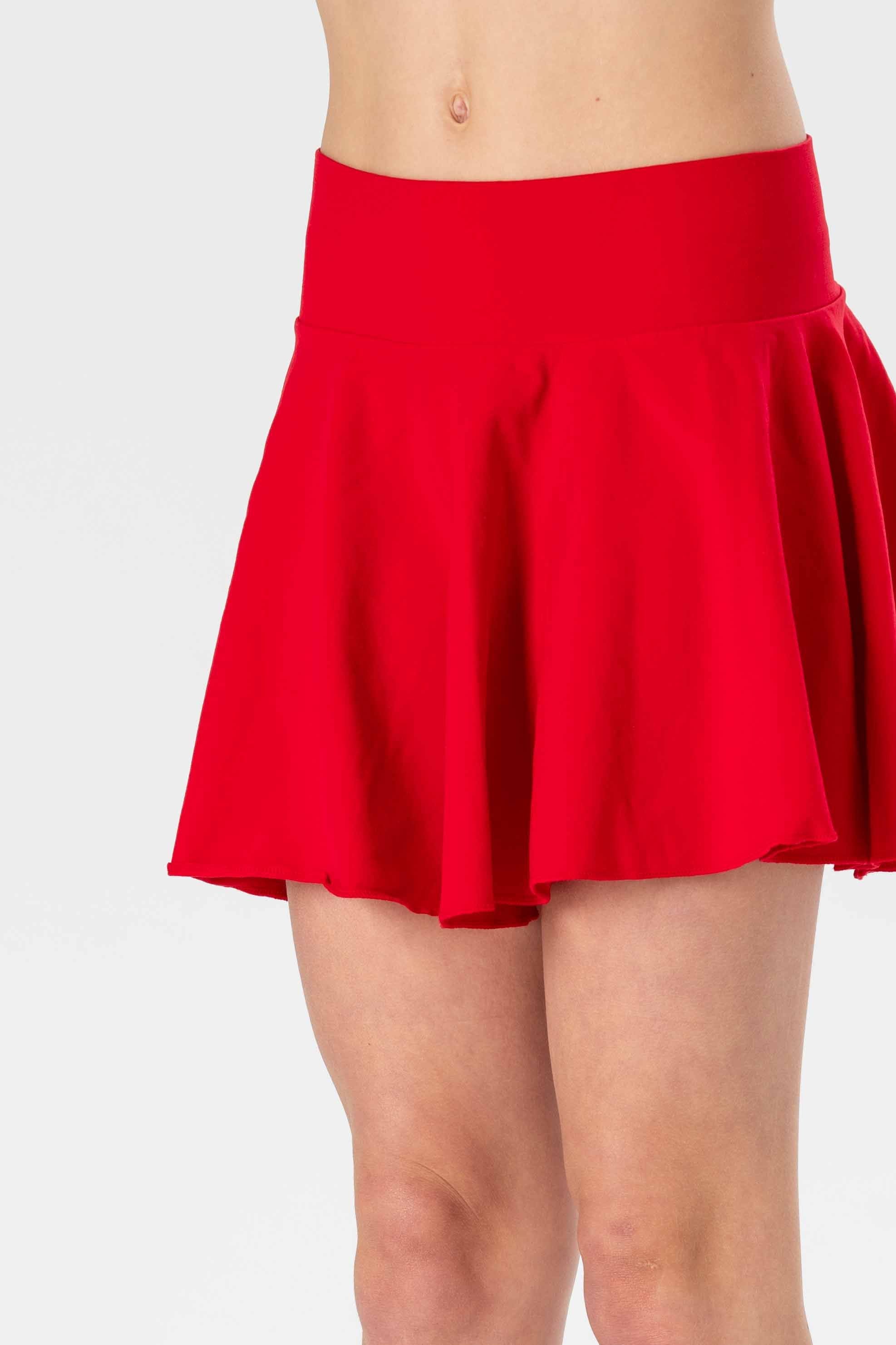 Girls' Soft Microfiber Seamless Skirt, Fluorescent Colors
