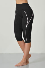 Leggings Sportivo Anna Lunghezza 3/4 e Linee Fluo