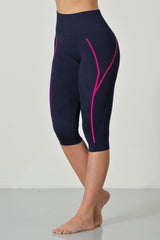Leggings Sportivo Anna Lunghezza 3/4 e Linee Fluo
