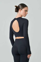 Long Sleeve and Backless Crop Top, Sculpt Limited Edition