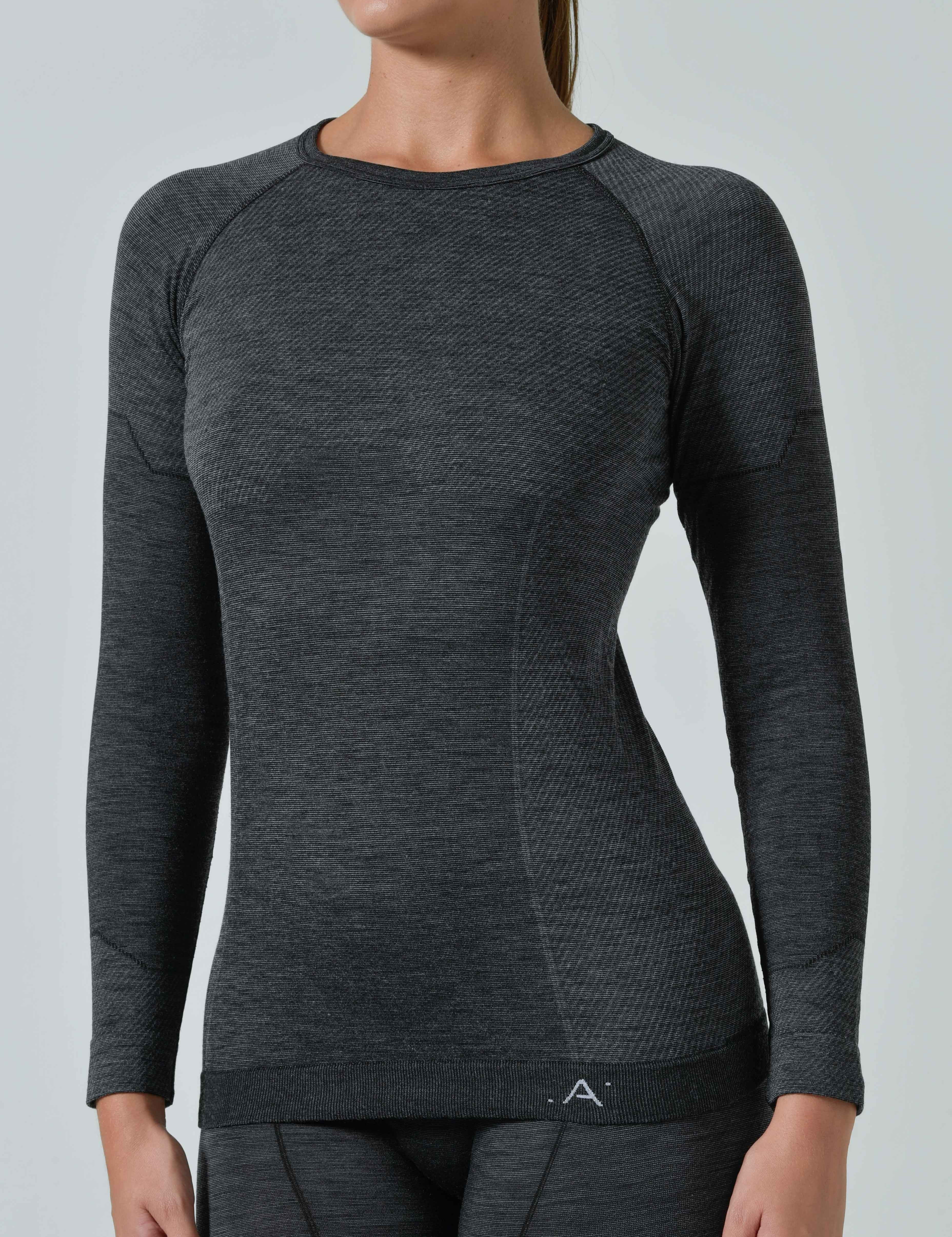 Maglia Termica Donna a Manica Lunga in Lana Merino