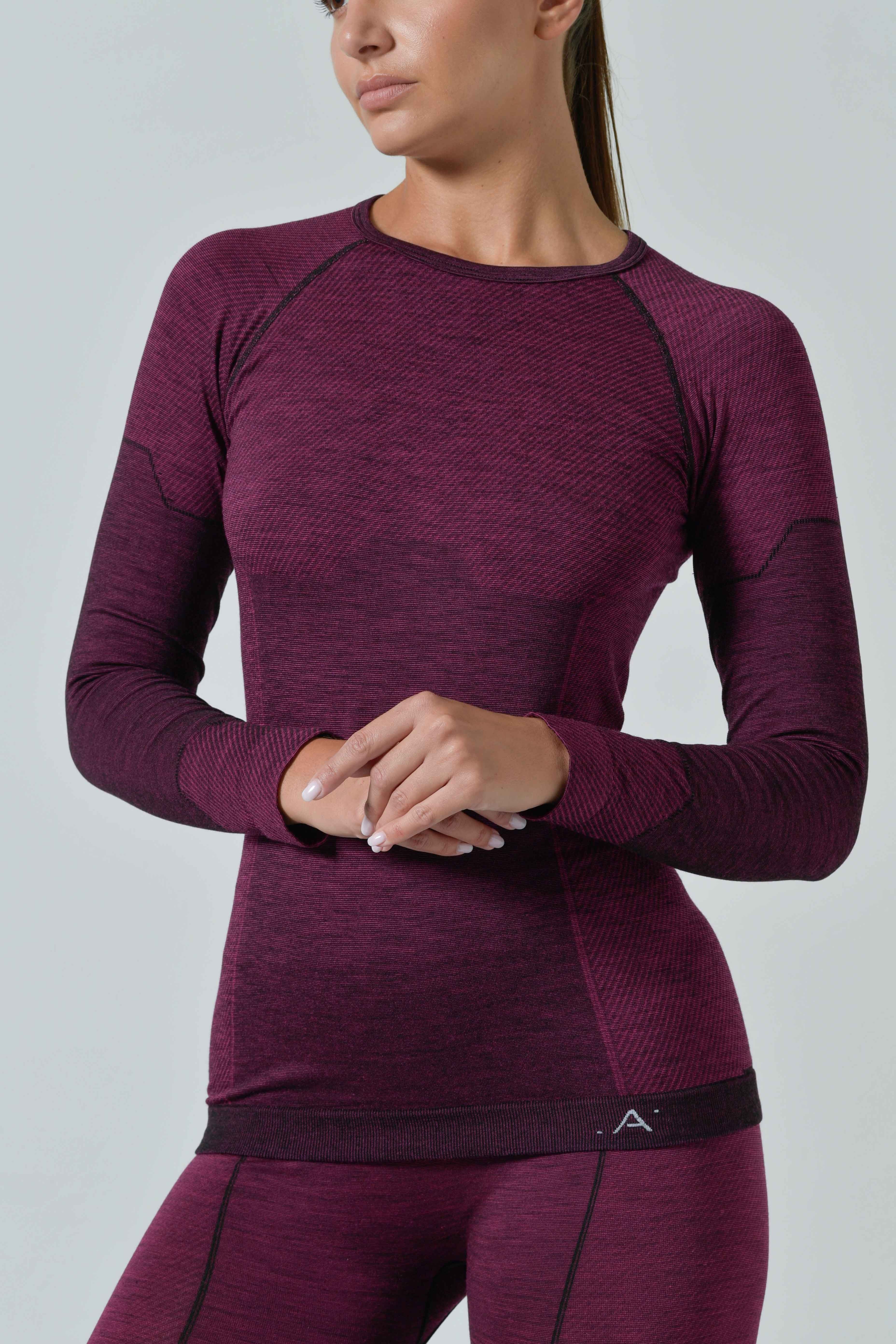 Women's Long-Sleeved Merino Wool Thermal Top