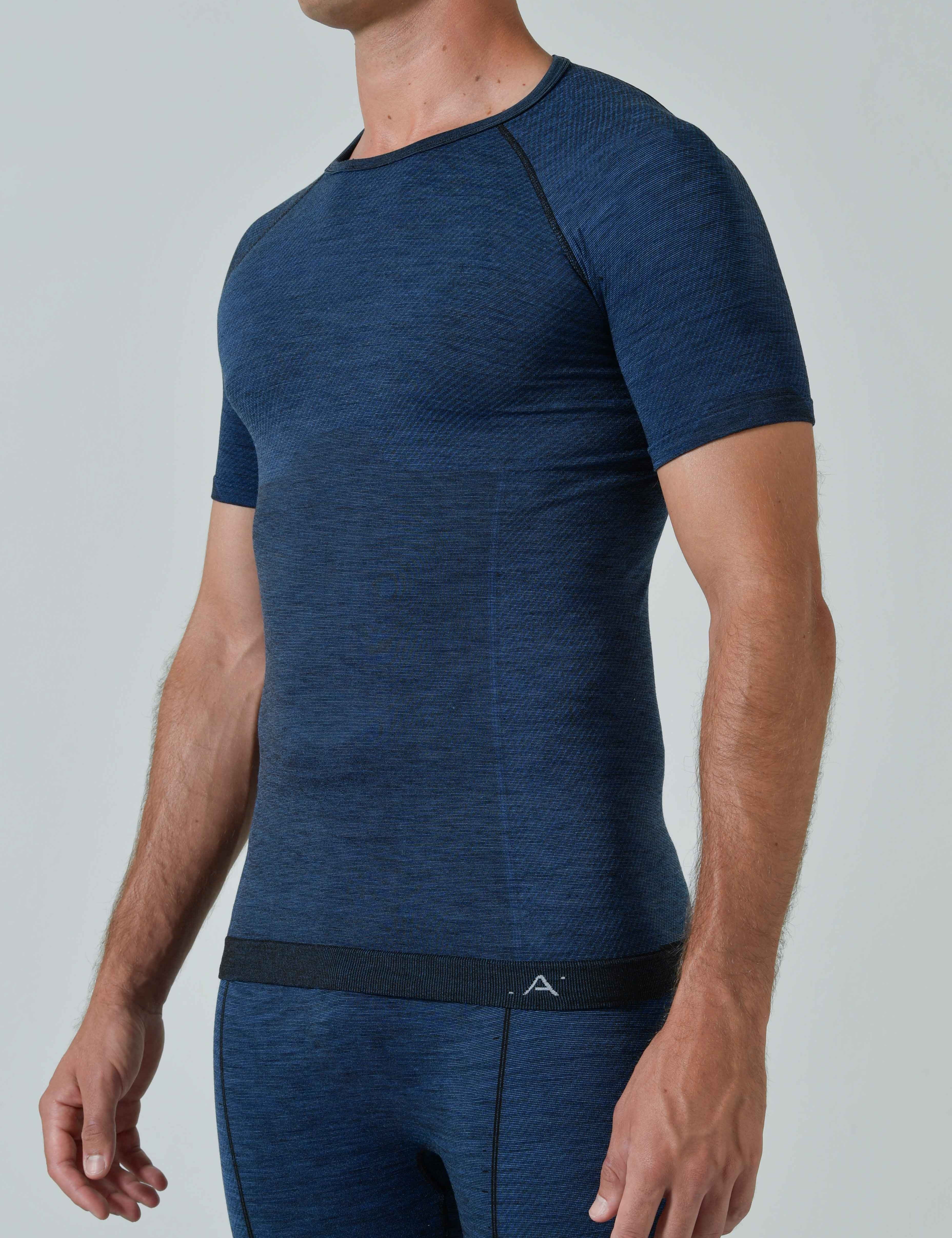 Maglia Termica Manica Corta Uomo Lana Merino