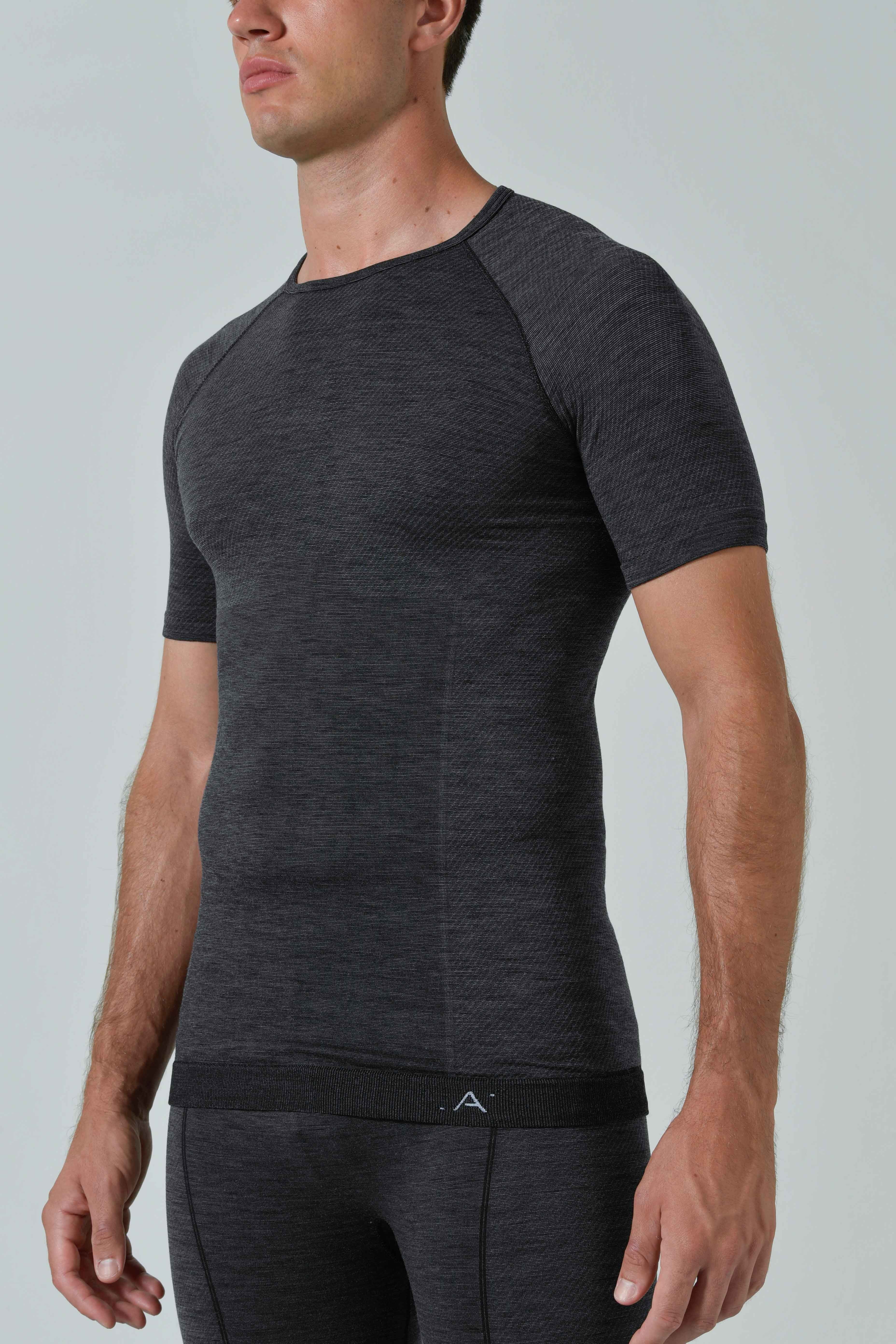 Maglia Termica Manica Corta Uomo Lana Merino