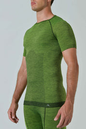 Maglia Termica Manica Corta Uomo Lana Merino