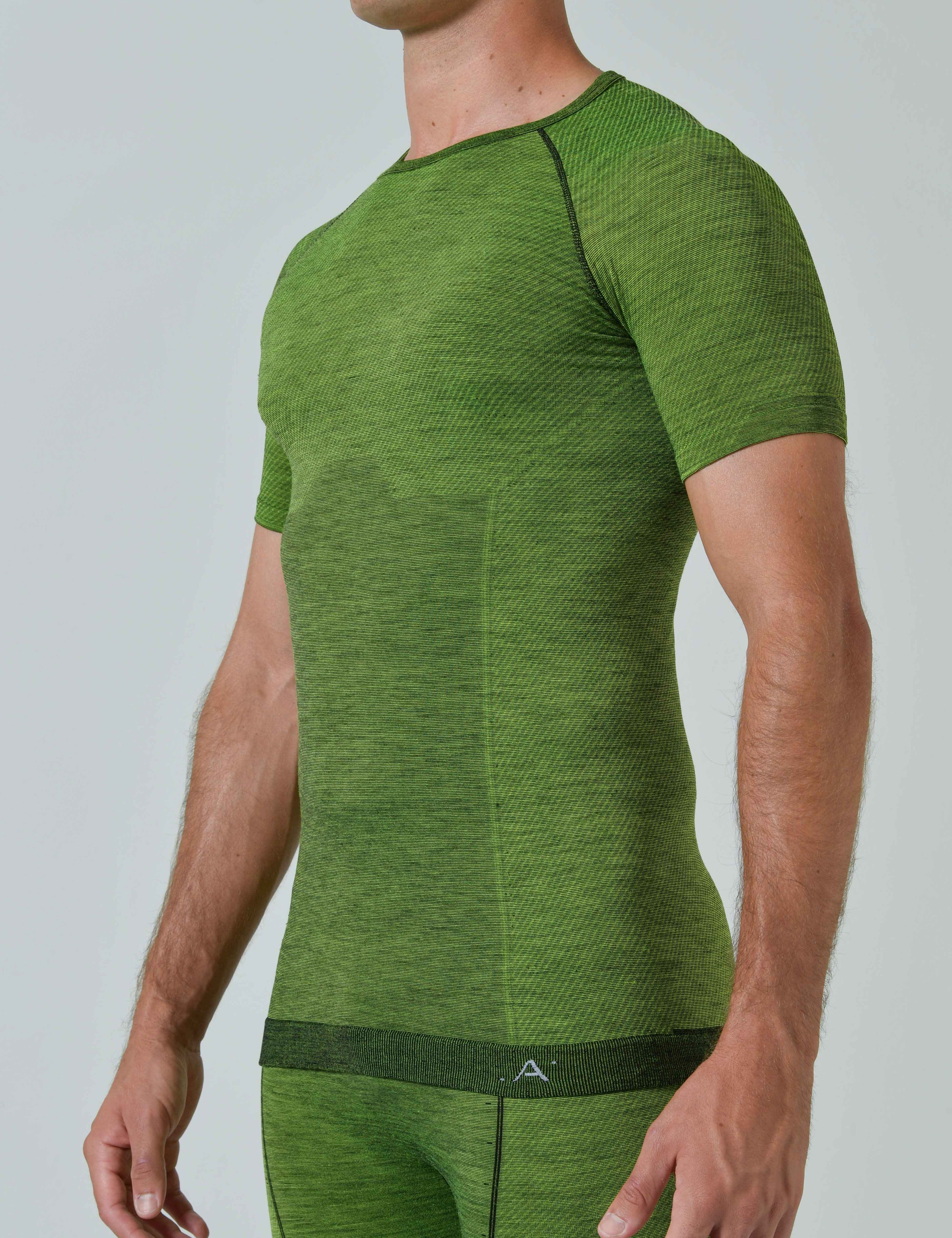 Maglia Termica Manica Corta Uomo Lana Merino