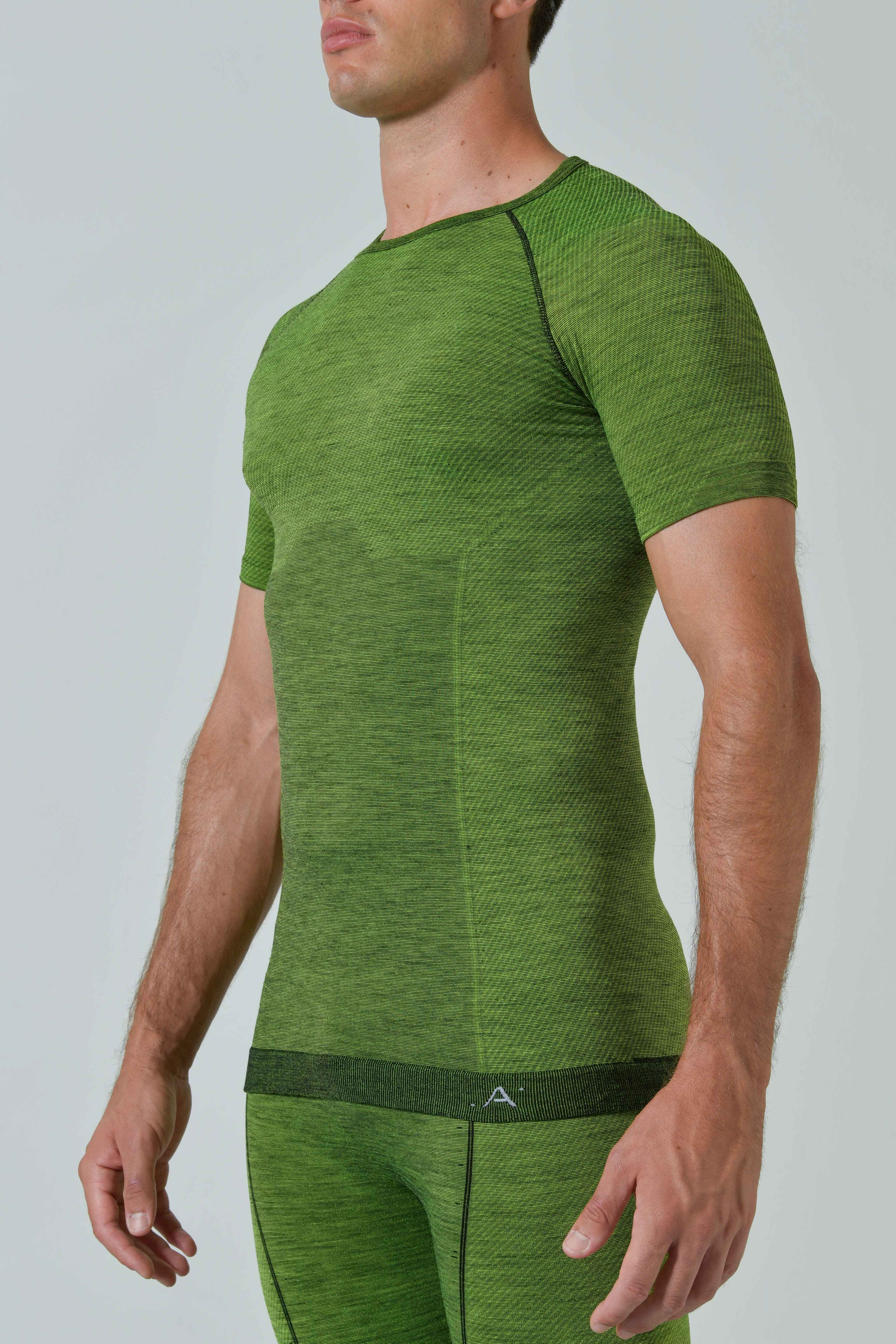 Maglia Termica Manica Corta Uomo Lana Merino