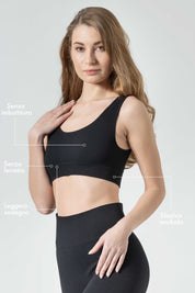 Sara Line Seamless Ribbed Microfiber Sports Bra