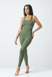 Leggings Sportivi Vita Alta a Costine in Microfibra Seamless, Linea Sara