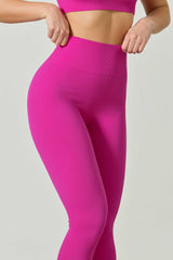 Leggings Sportivi Vita Alta a Costine in Microfibra Seamless, Linea Sara