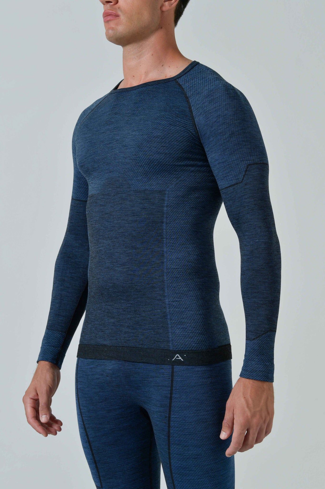 BRUBECK Maglia da uomo a maniche lunghe, traspirante, per sport invernali, termica, biancheria intima funzionale | 78% lana merino | LS11920, Inchiostro artico, L BRUBECK Maglia da uomo a maniche lunghe, traspirante, per sport invernali, termica, biancheria intima funzionale | 78% lana merino | LS11920, Inchiostro artico, L