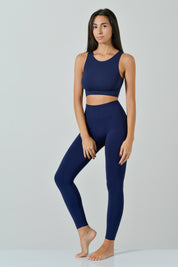 Leggings Sportivo Pancia Piatta Plus Vita Alta in Microfibra Seamless