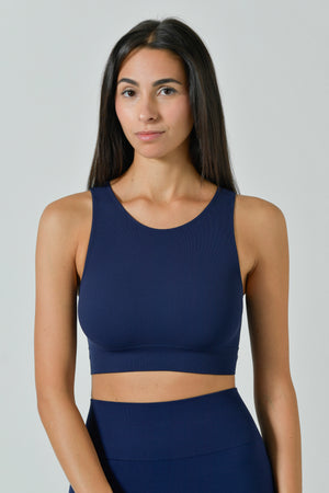 Seamless Microfiber Halter Neck Sports Top