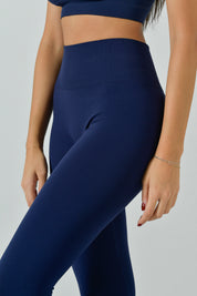 Leggings Sportivo Pancia Piatta Plus Vita Alta in Microfibra Seamless