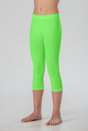 Leggings Medi da Bambina in Morbida Microfibra Senza Cuciture, Colori Fluo