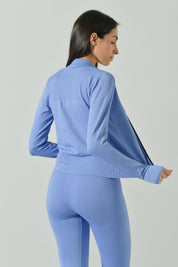 Ilena Seamless Microfiber Zip-Up Sport Sweatshirt, Limited Edition