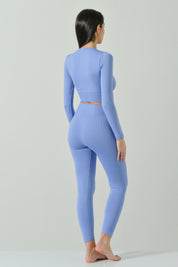 Crop Top Sportivo Manica Lunga in Microfibra Seamless Ilena