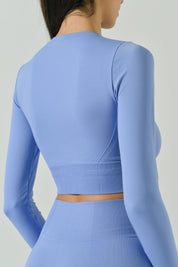 Crop Top Sportivo Manica Lunga in Microfibra Seamless Ilena