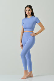 Ilena Limited Edition Seamless Microfiber Short-Sleeve Sport Crop Top