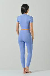 Ilena Limited Edition Seamless Microfiber Short-Sleeve Sport Crop Top