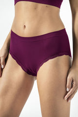 Slip Vita Alta Costina Pizzo Microfibra