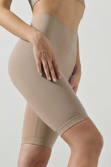 Ciclista Sportivo Pancia Piatta Vita Alta in Microfibra Seamless