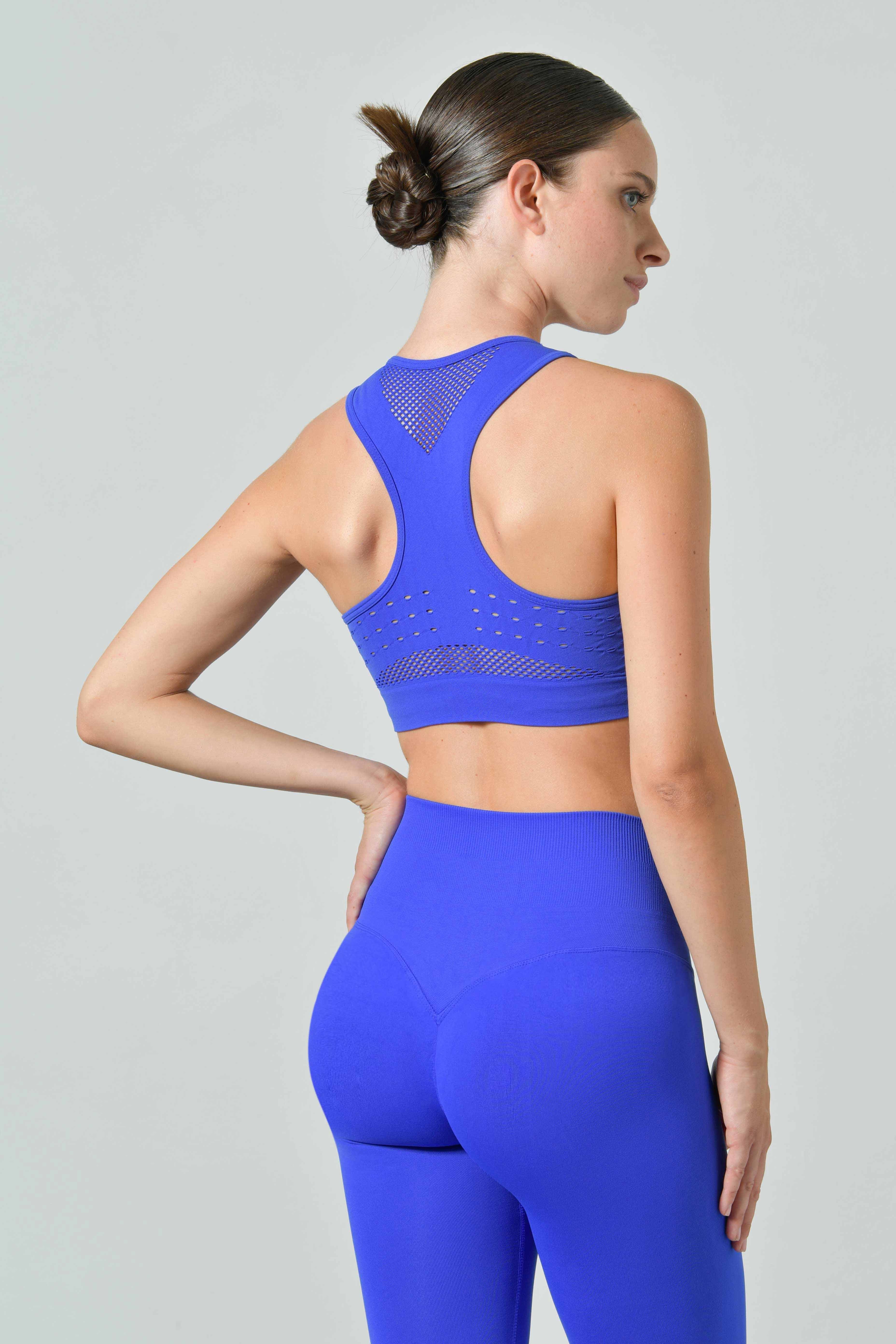Sports Bra with Perforated Details, Sculpt Line